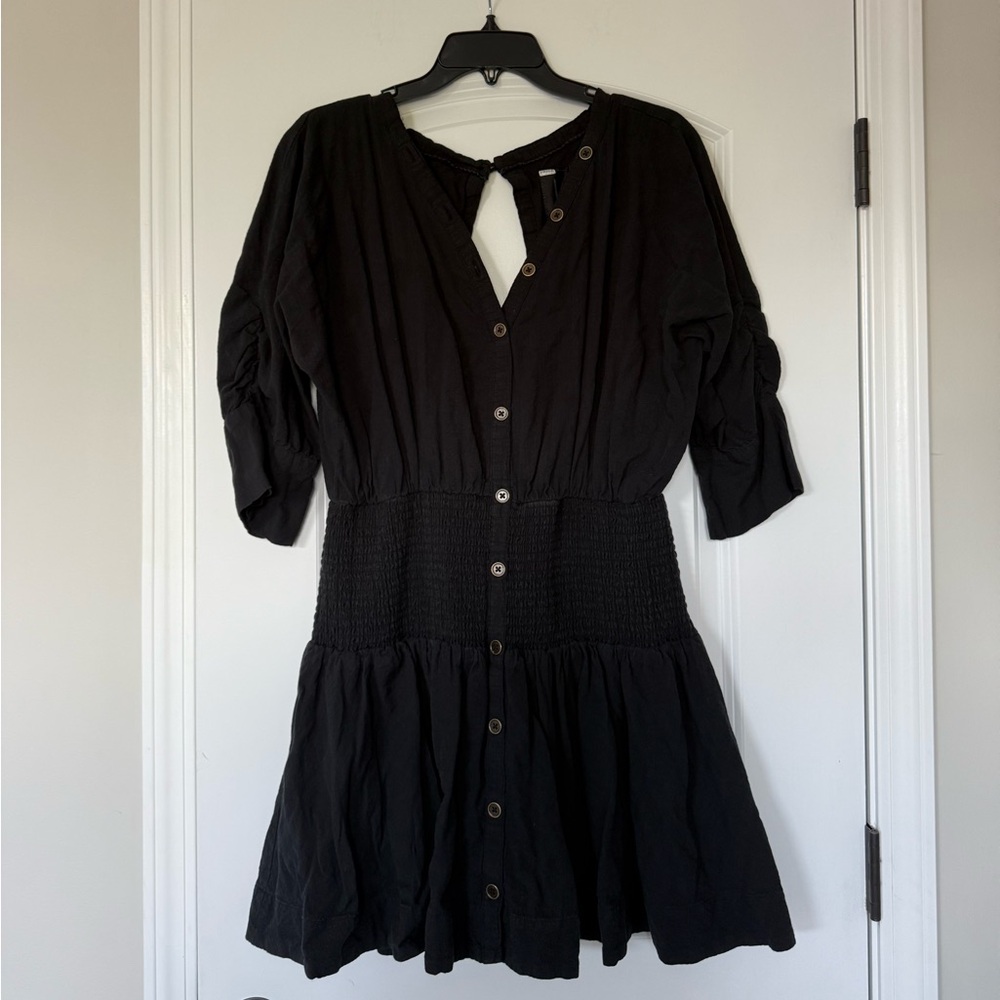 Anthropologie Black Long Sleeve Dress